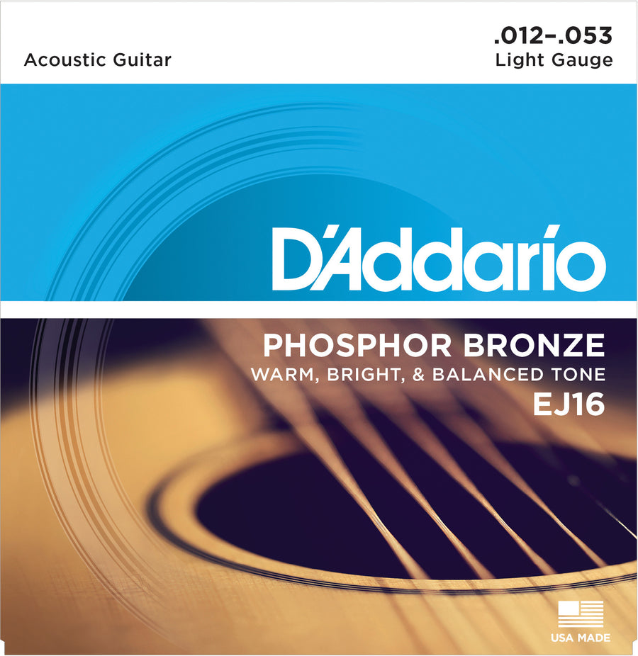 D'Addario EJ16 Phosphor Bronze Light 12-53 - Regent Sounds