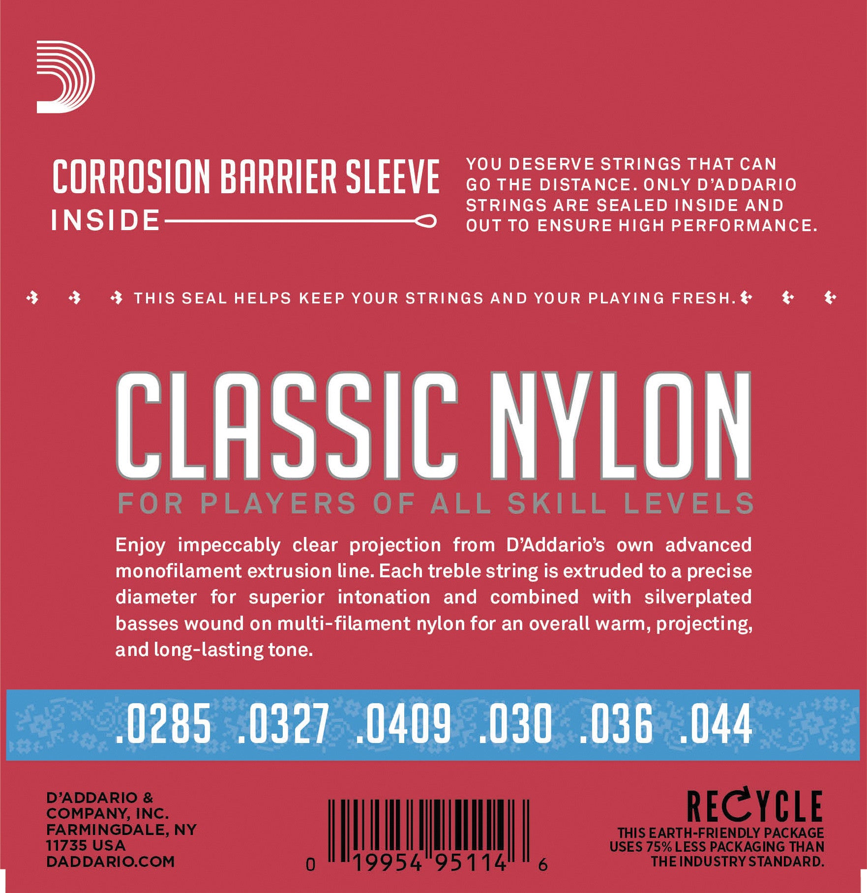 D'Addario EJ27H Classic Nylon Hard Tension - Regent Sounds