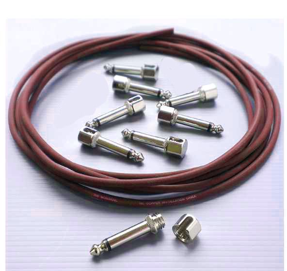 Evidence Audio SIS & Monorail Patch Cable Kit Burgundy 5ft Cable - 8 Angled Jacks - Regent Sounds